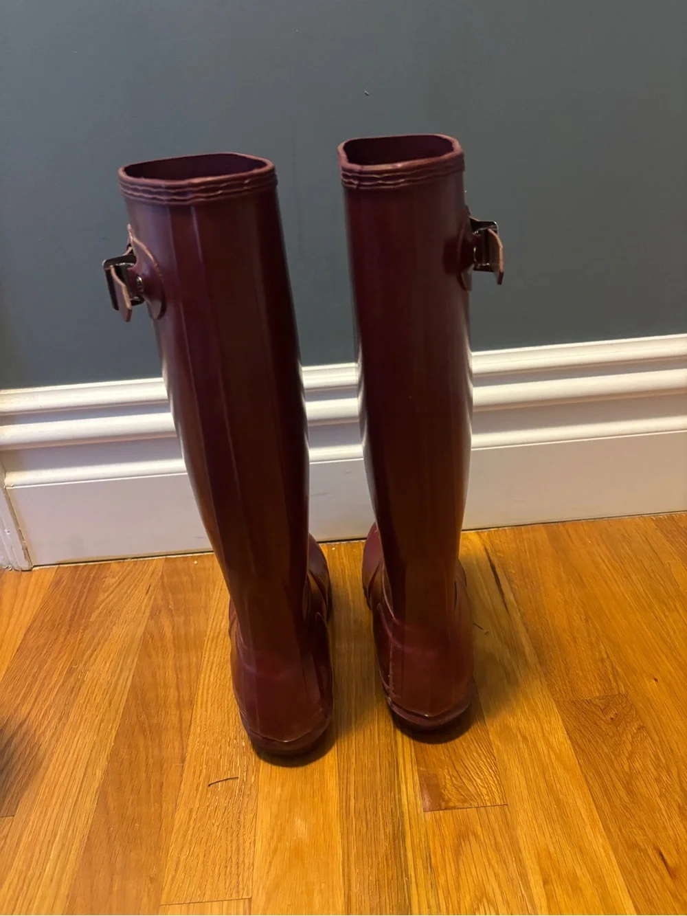 Hunter Tall Rain Boots in Deep Burgundy